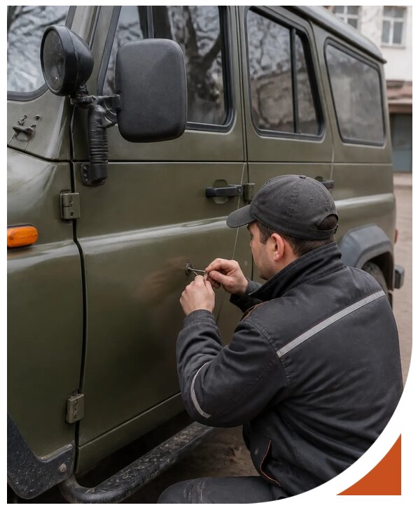 Профессиональное вскрытие автомобиля УАЗ без повреждений в Комсомольске-на-Амуре